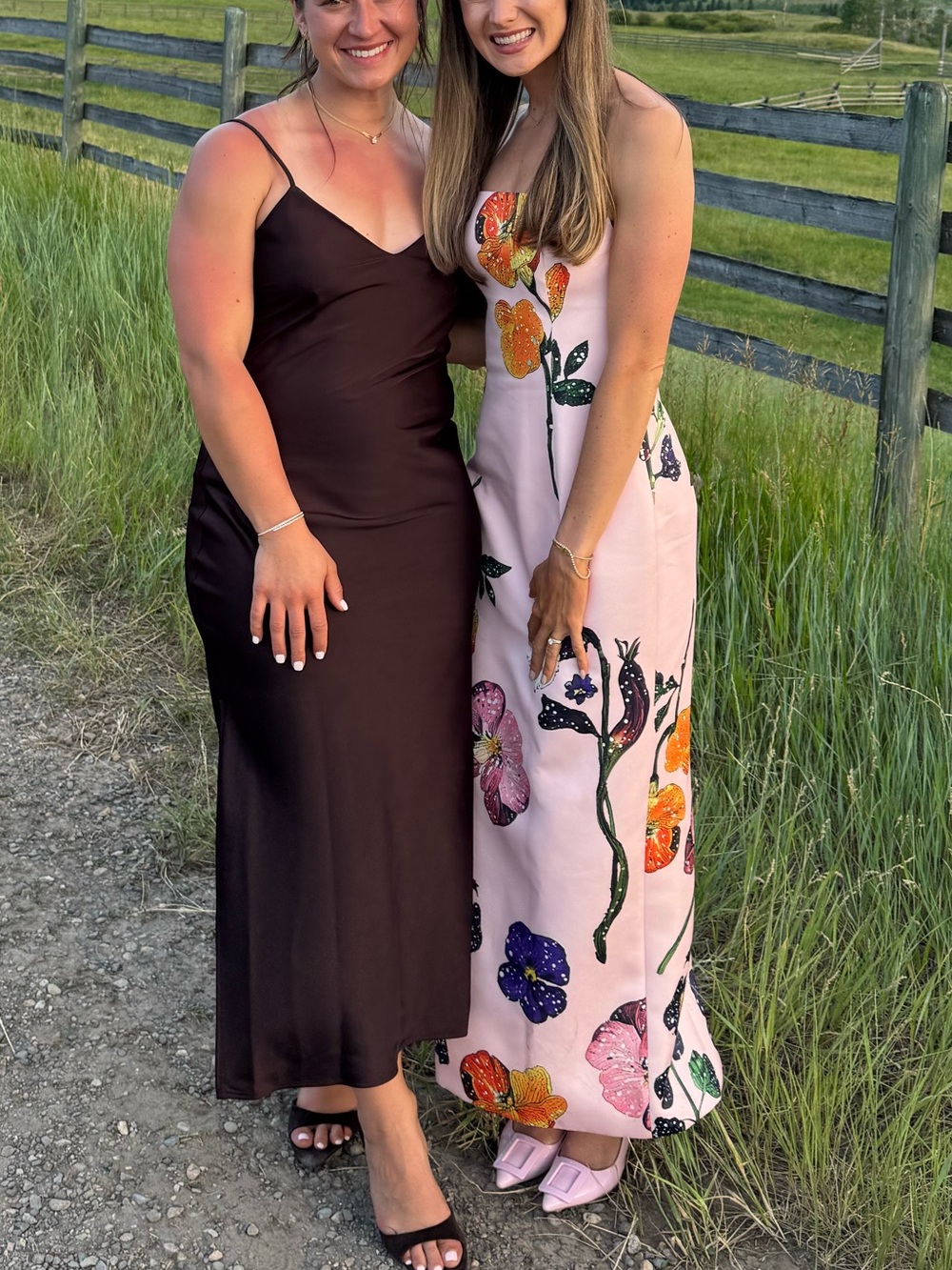 Leo Lin Moda Operandi Pink Wildbloom Rayna Column Maxi Dress - Picture 4 of 4